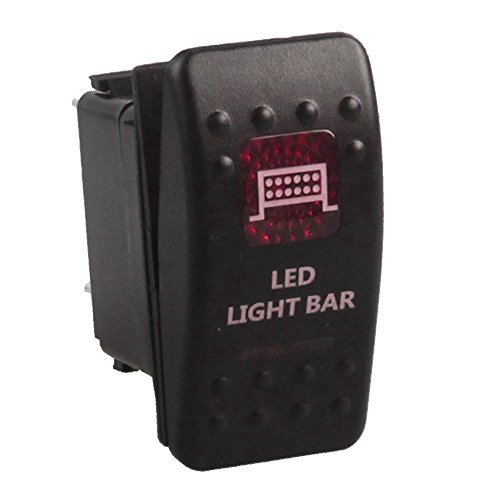 E Support Car Red Led Bar Light Toggle Switch