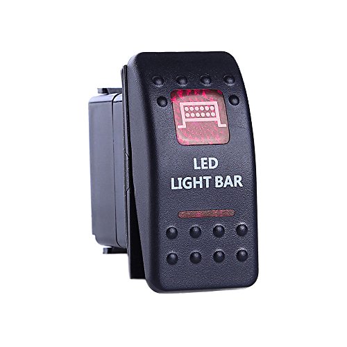 E Support Car Red Led Bar Light Toggle Switch