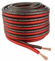 Bullz Audio Bpes10 50 True 10 Gauge Awg Car Home Speaker Wire Cable Spool Clear Red 