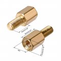 Uxcell M3 6 6mm F M Brass Hex Standoff Spacer Screws Pcb Pillar 88 Pcs
