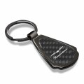 Ipick Image Compatible With Ford Thunderbird Real Black Carbon Fiber Gunmetal Metal Teardrop Key Chain