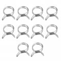 Uxcell Double Wire Spring Hose Clamp 10pcs 304 Stainless Steel 13mm Inner Dia Fit 14 6mm-15mm Od Fuel Line Silicone Tube Clips