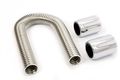 Racing Power Company R7302 12 Stainless Steel Radiator Hose Kit With Chrome Ends 