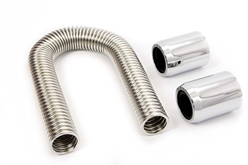 Racing Power Company R7302 12 Stainless Steel Radiator Hose Kit With Chrome Ends