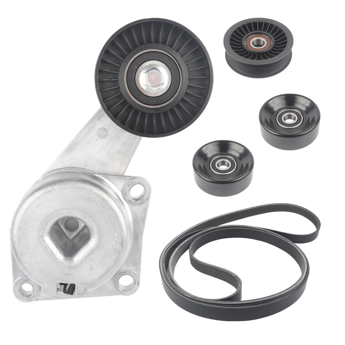 Drive Belt Tensioner Idler Pulley Serpentine Kit For Ford F150 2005-2006 2009-2010 F250 Explorer 06-10 Expedition 09-14 5 4l 4