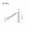 Uxcell M6x40mm Flat Head Machine Screws Inner Hex Screw 304 Stainless Steel Fasteners Bolts 10pcs