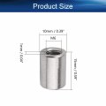 Yinpecly 10pcs M6x15mm Round Connector Nuts 304 Stainless Steel Threaded Sleeve Rod Bar Stud Tube For Camera Pan Lamp Bracket
