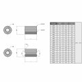 Yinpecly 10pcs M6x15mm Round Connector Nuts 304 Stainless Steel Threaded Sleeve Rod Bar Stud Tube For Camera Pan Lamp Bracket