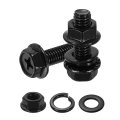 M8 X 25mm Phillips Flanged Hex Head Bolts 10pcs 304 Stainless Steel Flange Hexagon Screws With Nuts Flat Lock Washers Fully 
