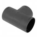 X Autohaux 75mm Car Heater Warm 3 Way Air Ducting Pipe T Shape Outlet Connector Black Plastic