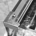 Tehaux 4pcs Glass Clip Cabinets Bracket For Connector Fixing Clamp Sawhorse Brackets Panel Corner Clip Showcase 304 Stainless