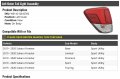 Left Outer Tail Light Assembly On Body Compatible With 2019-2020 Subaru Forester Sport Utility