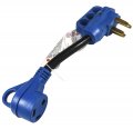 Hqrp 50 Amp To 30 Rv Adapter Cord 14-50p Male Tt-30r Female Electrical Power Plug Converter Dogbone With Grip Handle Heavy Duty
