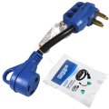 Hqrp 50 Amp To 30 Rv Adapter Cord 14-50p Male Tt-30r Female Electrical Power Plug Converter Dogbone With Grip Handle Heavy Duty