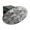 Superman Grey Pattern Oval Tow Trailer Hitch Cover Plug Insert