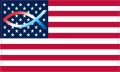 Stickertalk Christian Fish Usa Flag Vinyl Sticker 5 Inches By 3 