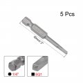 Uxcell 5 Pcs Sq1 Magnetic Square Head Screwdriver Bits 1 4 Inch Hex Shank 2-inch Length S2 Power Tools Drive