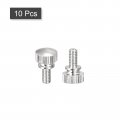 Uxcell Knurled Thumb Screws M4x8mm Brass Shoulder Bolts Grip Knobs Fasteners Nickel Plated 10pcs