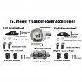 Caliper Covers Set Of 4 Compatible With Tesla Model Y Accessories Brake Cover Front Rear Aluminum Alloy For 2020-2023 19 20in