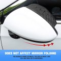 Car Rear View Side Mirror Rain Visor Guard Carbon Fiber Appearance Waterproof Smoke Auto Eyebrow Cover For Suv And Vehicles 2
