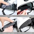 Car Rear View Side Mirror Rain Visor Guard Carbon Fiber Appearance Waterproof Smoke Auto Eyebrow Cover For Suv And Vehicles 2