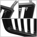 Badgeless Vertical Fence Front Hood Bumper Grille Compatible With Ford F150 04-08 Glossy Black