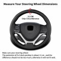 Yeolpise Hand Stitch Steering Wheel Cover On Wrap With Microfiber Leather Fit For Honda Civic Sport 2015 Civic Tourer 2014