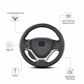 Yeolpise Hand Stitch Steering Wheel Cover On Wrap With Microfiber Leather Fit For Honda Civic Sport 2015 Civic Tourer 2014