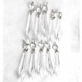 10 Piece Crystal Chandelier Prisms With Brass Hooks 4 In Length Spire Light Replacement Glass Antique Style Tkb-tj-bpvx-k 