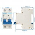 Baomain Miniature Circuit Breaker 2 Pole Dz47-63 C20 Ac 230v 20amp 400v Din Rail Mounting Mcb 2p 20 Amp