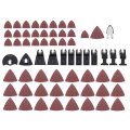 63 Pcs Oscillating Multitool Blades Metal Cutting Set Universal Saw Multi-purpose Blade With 50pcs Sandpaper For Wood Plastic