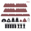 63 Pcs Oscillating Multitool Blades Metal Cutting Set Universal Saw Multi-purpose Blade With 50pcs Sandpaper For Wood Plastic