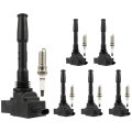 6 Ignition Coils And Iridium Spark Plugs Set Compatible 2020-2023 For Lincoln Aviator 3 0l V6 2021-2023d For Bronco 2 7l