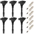 6 Ignition Coils And Iridium Spark Plugs Set Compatible 2020-2023 For Lincoln Aviator 3 0l V6 2021-2023d For Bronco 2 7l