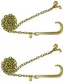 Secure Tow Af15jtg-10 X2 10 Classic Style J Hook T Wrecker Truck Chain Grade 70 One Pair 