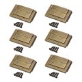 6pcs Toggle Catch Lock 0 9 X 1 5 Hasp Latch Mini Clasp With Mounting Screws For Jewelry Box Gift Wooden Cabinet Bronze 