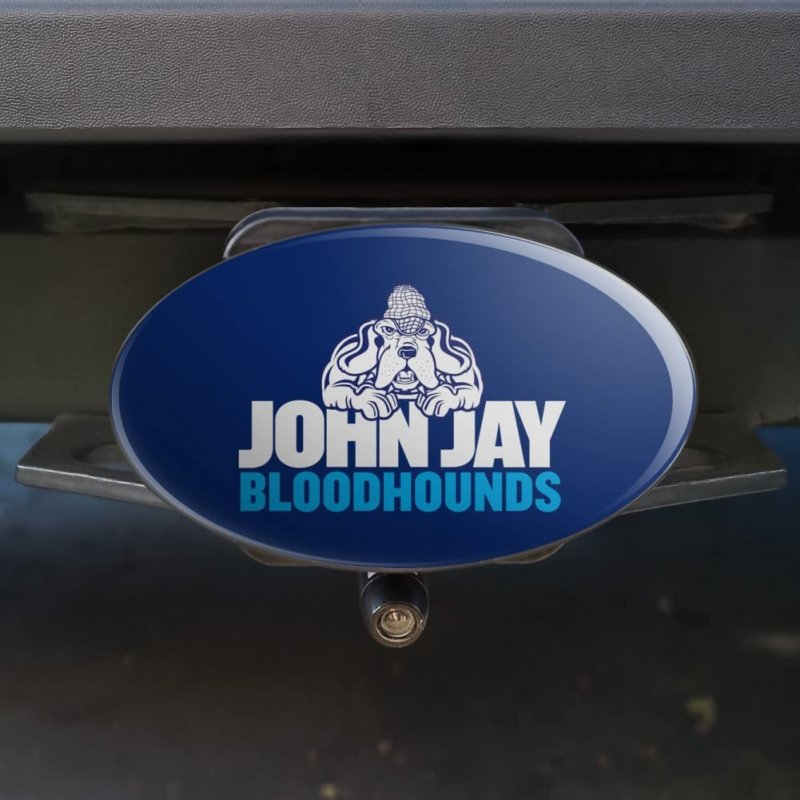 John Jay College Of Criminal Justice Bloodhounds Logo Oval Tow Hitch Cover Trailer Plug Insert 2