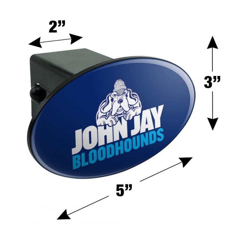 John Jay College Of Criminal Justice Bloodhounds Logo Oval Tow Hitch Cover Trailer Plug Insert 2