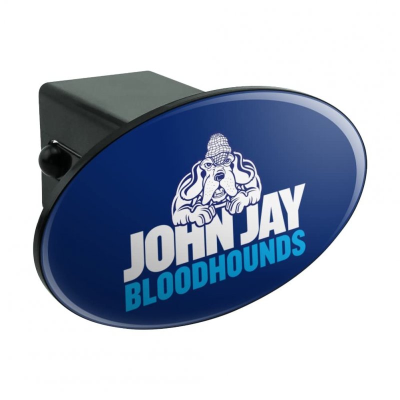 John Jay College Of Criminal Justice Bloodhounds Logo Oval Tow Hitch Cover Trailer Plug Insert 2