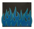 Blue Flames Style Molded Utility Mat 