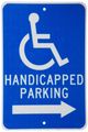 Nmc Tm153j Handicap Parking Sign Legend Handicapped With Right Arrow Graphic 12 Length X 18 Height Engineer Grade Prismatic 
