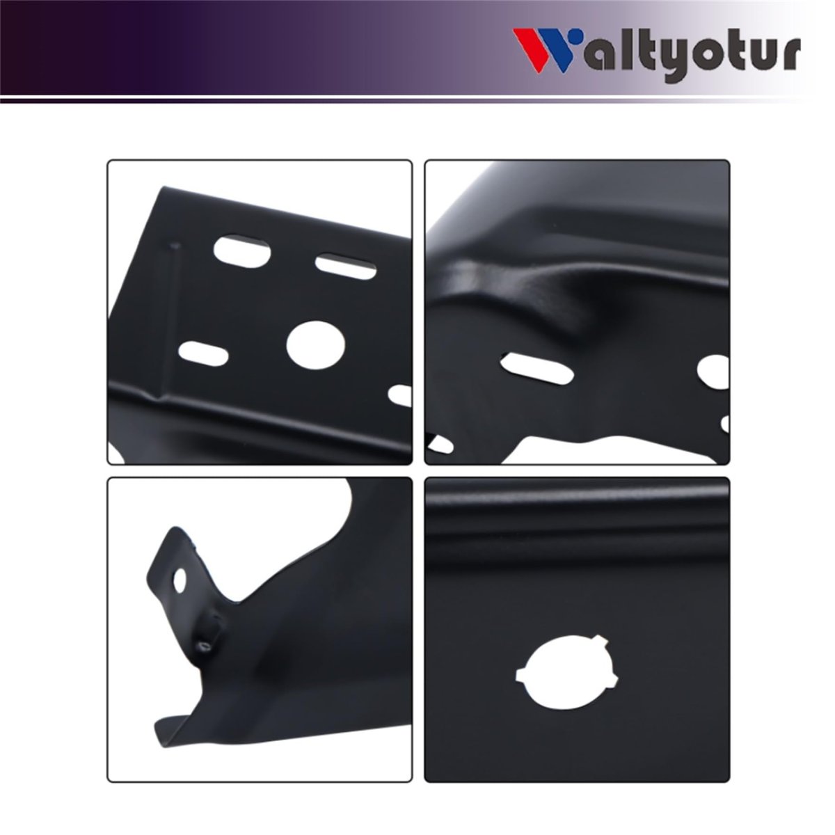 Right Rear Bumper End Replacement For F-150 2021-2023 With Single Radar Hole Black Steel Cover