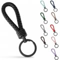 Serasar Leather Key-ring With Stainless Steel Keyring Additional Rings For Small Keys Ideal Cars Motorcycles Bicycles And House 