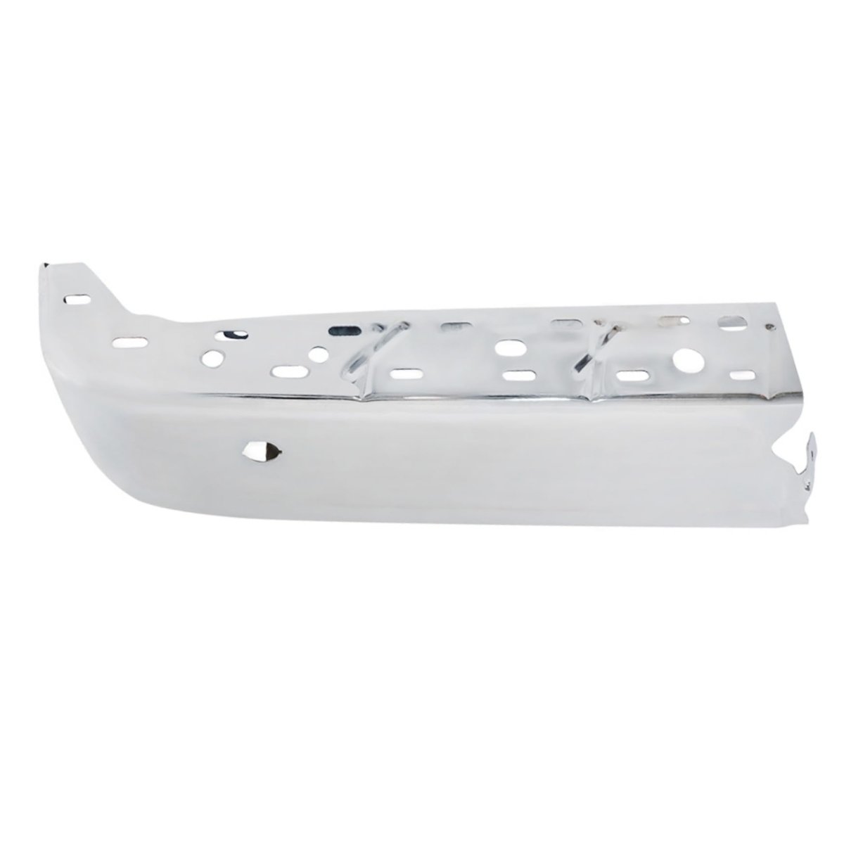 Left Rear Chrome Bumper End Cap Replacement For F150 2021-2023 Single Radar Hole Without Auto Park Sensors
