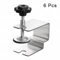 Uxcell Drawer Front Installation Clamps Stainless Steel Cabinet Jig Short Bend For Tables Desks 6pcs