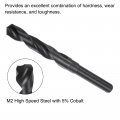 Uxcell 2pcs 1 2 Reduced Shank Drill Bits 16mm 5 8 Black Oxide M2-6542 High Speed Steel Hss Twist For Stainless Cast Iron Metal