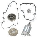 Starter And Clutch Driven Gear Set Replacement For Trx450er 2006 2014 Reduction Silver 