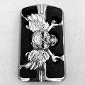 Hongk- Wing Skull Zombie Emblem Chromed Foot Large Brake Pedal Compatible With Touring Softail Deluxe Flstn B01bw4mq8q