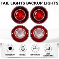 Hecasa Pair Tail Light Backup Assembly Compatible With 1975-1979 Chevy Chevrolet Corvette Rearlight Tail Lamp Reverse Lights
