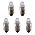 5x E10 Led Bulbs 3 Volt Miniature Flashlight Replacement Mini Lamps Warm White 3000k 3v 